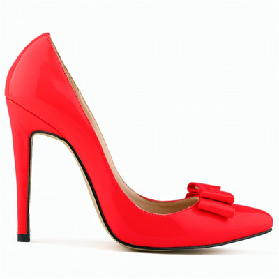 Pantofi de birou eleganti, cu nod fluture, pantofi de birou, din piele solidă, la modă, pantofi cu tocuri înalte, pantofi sexy de petrecere