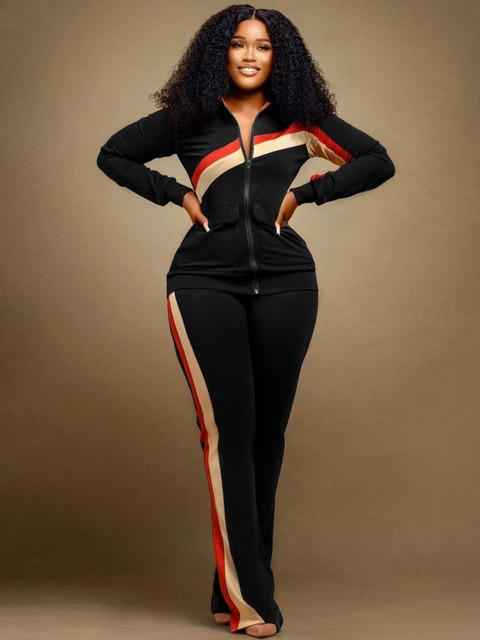 Trenirka Ženski komplet hlača Dvodijelni set Jesen Zima Jakna s patentnim zatvaračem Gornji dijelovi Odijela za trčanje Vintage patchwork odjeća Y2k Streetwear