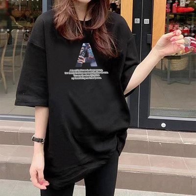 Ljeto 2022. Nova pamučna majica kratkih rukava s crtanim filmovima Ženska korejska kawaii labava prevelika majica za sve za djevojke iz 90-ih