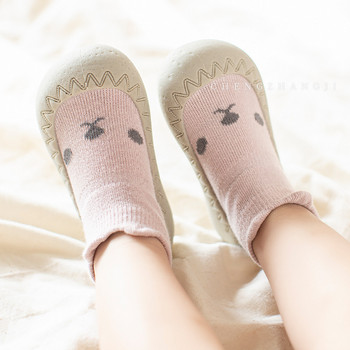 2023 Бебешки чорапи Обувки Бебешки сладки анимационни детски момчешки обувки Мека гумена подметка Детска подова маратонка Момче Момиче Първо малко дете Проходилка