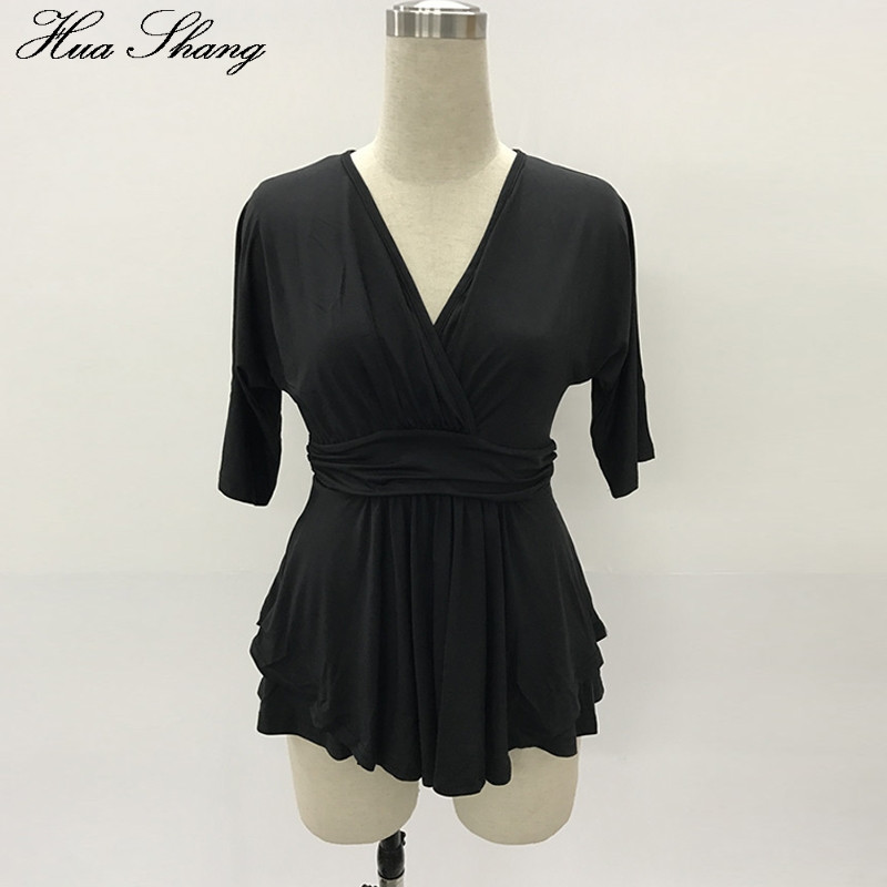 5XL 6XL Bluză Marime Plus Femei 2019 Femeie Decolteu în V cu mâneci scurte Bluză albă Cămașă Marime Mari Chemise Femme Damă Tunica Topuri