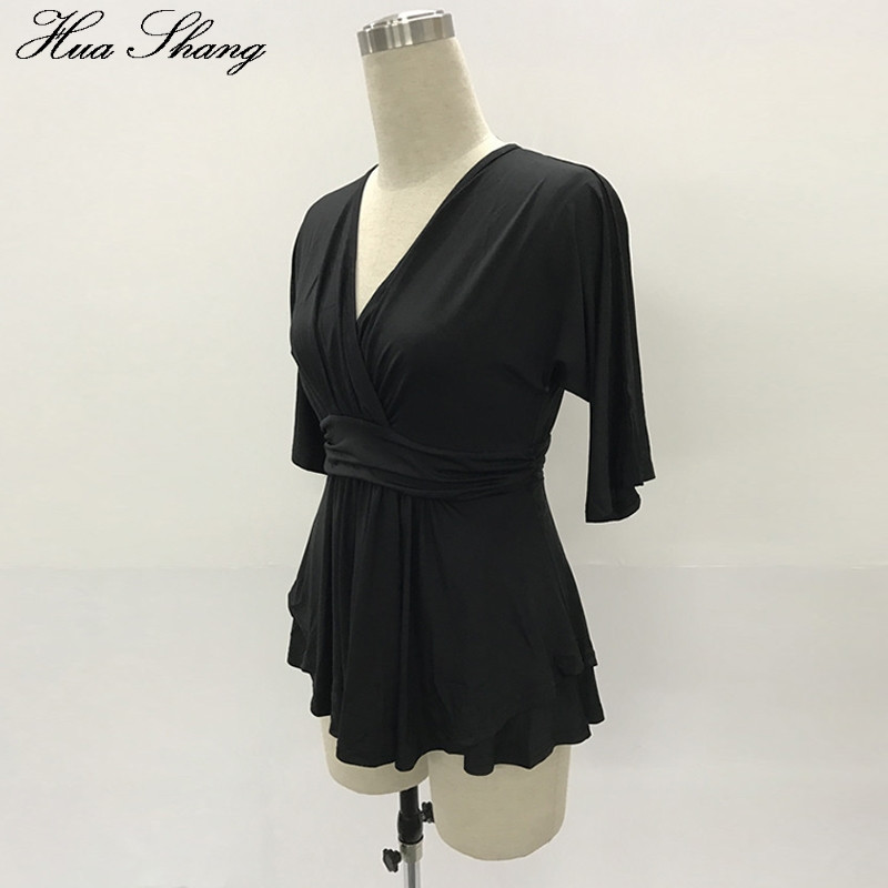 5XL 6XL Bluză Marime Plus Femei 2019 Femeie Decolteu în V cu mâneci scurte Bluză albă Cămașă Marime Mari Chemise Femme Damă Tunica Topuri