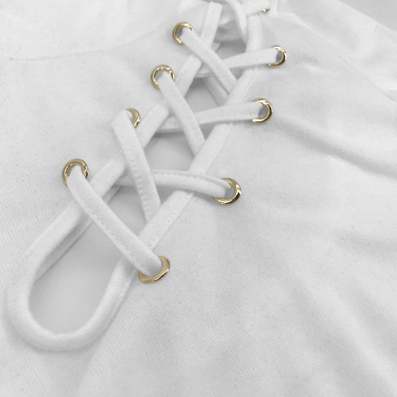 Ženska seksi bluza 2020. Nova izdubljena košulja na vezanje Uska majica dugih rukava, ležerna košulja s O izrezom, gornji dijelovi bluze s povezima, ženske tunike