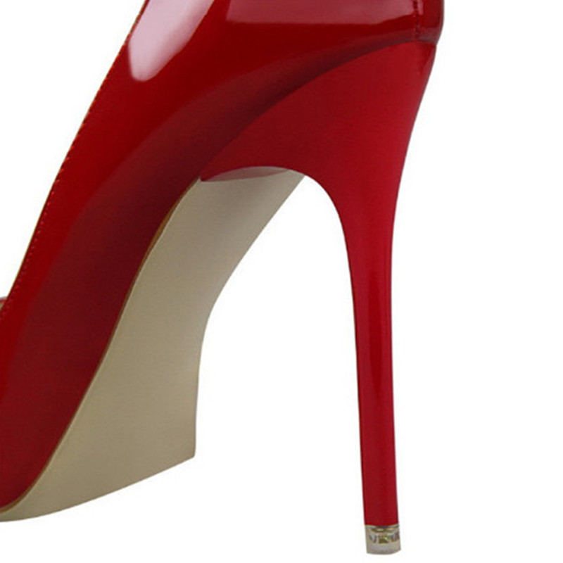 Pantofi BIGTREE, noi, din piele lacuita, pantofi cu toc înalt, pantofi cu toc înalt