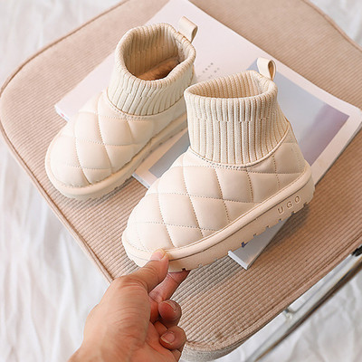 Dječje čizme Dječaci Čizme za djevojčice Zimske tople pamučne čizme za snijeg Čizme od PU kože Cipele za djevojčice Cipele za dječake Dječje