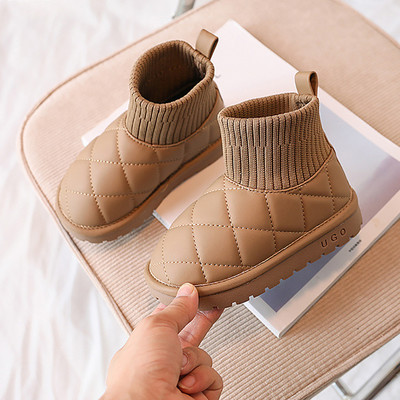 Dječje čizme Dječaci Čizme za djevojčice Zimske tople pamučne čizme za snijeg Čizme od PU kože Cipele za djevojčice Cipele za dječake Dječje