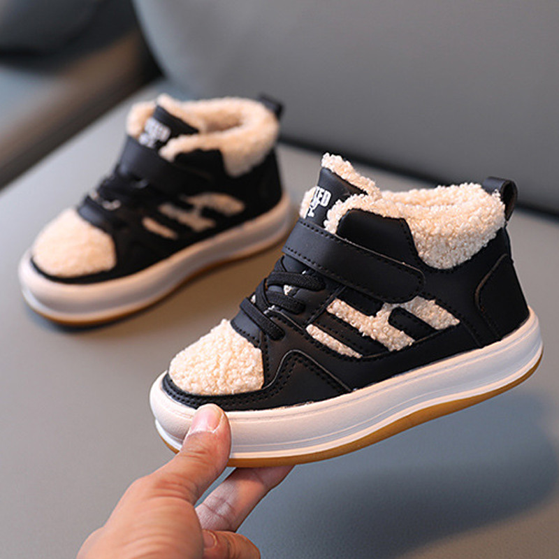 Detské nové snehové čižmy pre chlapcov, zimné outdoorové tenisky, dievčenské plus kašmírové teplé čižmičky, protišmykové detské ležérne topánky pre deti od 1 do 8 rokov