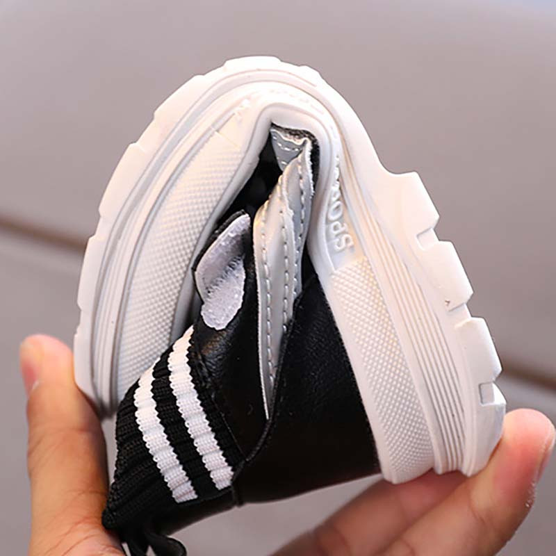 Detské bežné topánky jeseň/zima teplé členkové detské čižmy chlapčenské módne kožené mäkké protišmykové dievčenské športové bežecké topánky