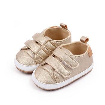 Чисто нови бебешки обувки за момичета от PU кожа Обувки с мека подметка Обувки за детско креватче Пролет Есен Първи проходилки