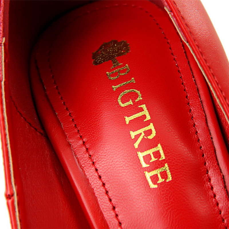 BIGTREE Roșu Albastru Negru Pantofi Bowknot Sweet Woman Pompe din piele moale vârf ascuțit Femei Tocuri înalte Rochie Stiletto Office Lady Pantofi