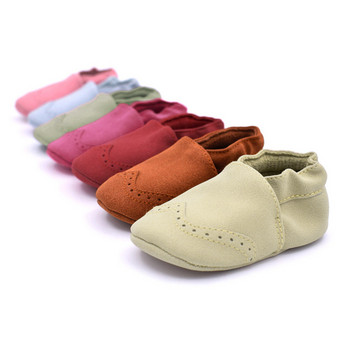 Бебешки висококачествени кожени обувки от набук Бебешко бебе Момче Момче Меки мокасини Обувки Новородено бебе Първата разходка
