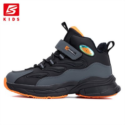 Baasploa Boys Kids Winter Snow Boots Момиче Памучни обувки Детски модни дебели поларени топли външни водоустойчиви маратонки
