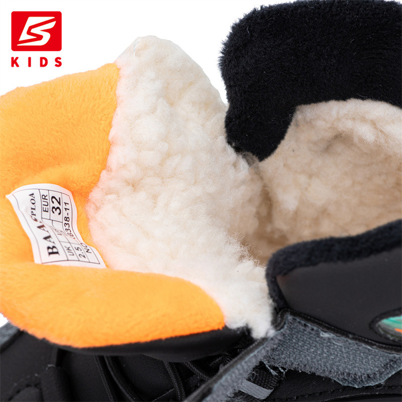 Baasploa Chlapčenské detské zimné snehové čižmy Dievčenské bavlnené topánky Detské módne hrubé flísové topánky, ktoré udržia teplé vonkajšie nepremokavé ležérne tenisky
