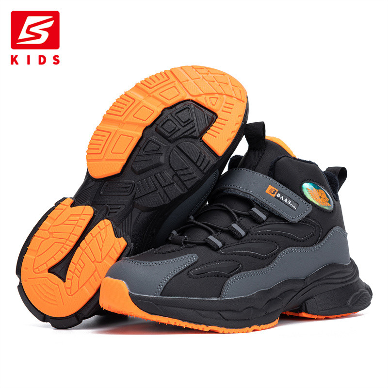 Baasploa Chlapčenské detské zimné snehové čižmy Dievčenské bavlnené topánky Detské módne hrubé flísové topánky, ktoré udržia teplé vonkajšie nepremokavé ležérne tenisky