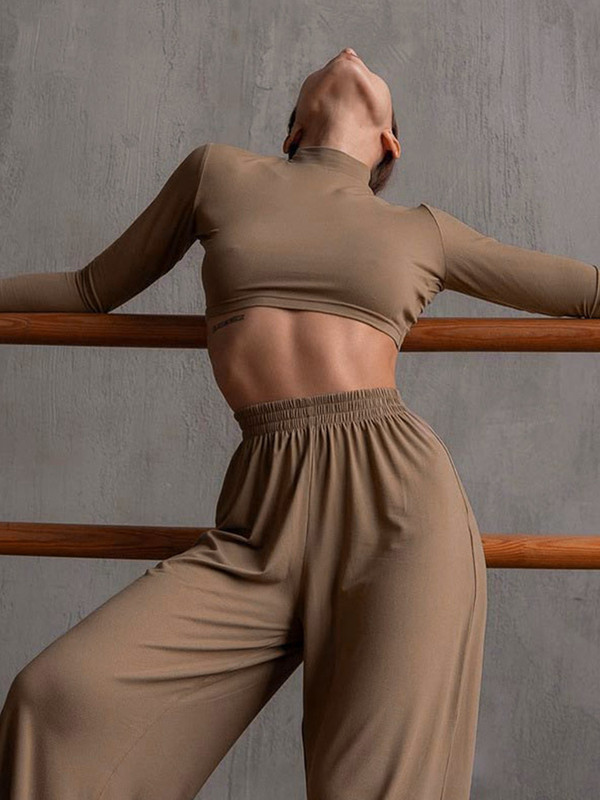 2022 Toamna Iarna Femei Solid Casual Fitness Trening Set Tinute Maneca Lunga Crop Top Pantaloni Pantaloni Flare Set 2 Piese