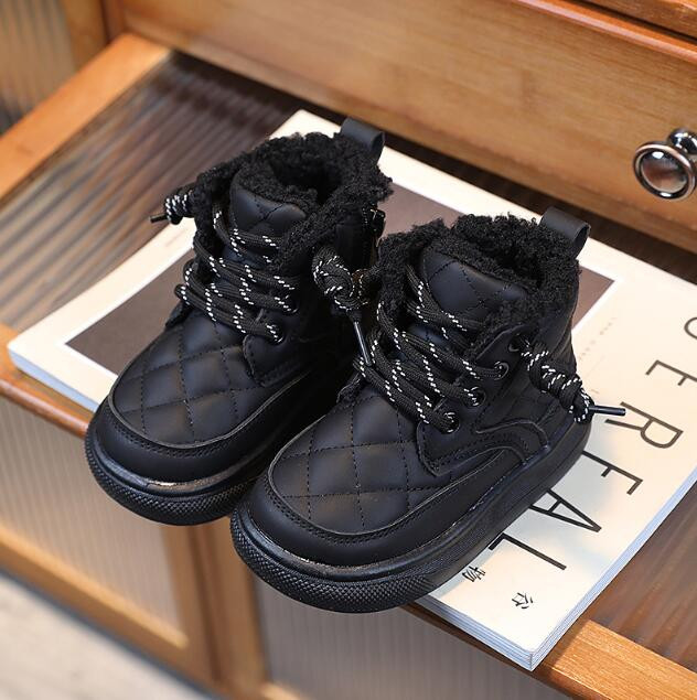 Băieți Fete Cizme de zăpadă calde Iarna Noi pantofi pentru copii din catifea îngroșată din bumbac Cizme scurte pentru fete Cizme din bumbac pentru bebeluși Pantofi pentru copii