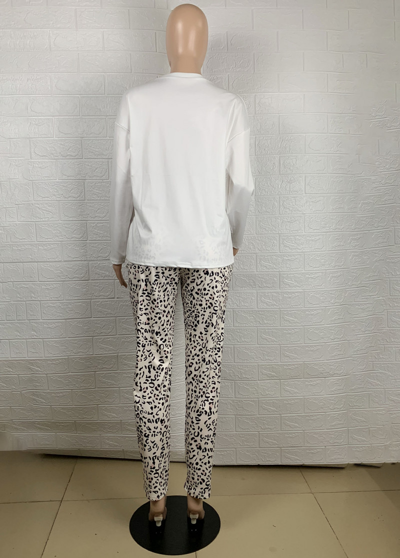 Trening de damă, cu imprimeu geo, cu mânecă lungă, pantaloni cu șnur în dungi, set casual Juicy Coutoure, 2 piese, femei