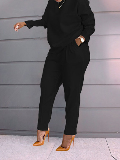 2022 Nový oblek, tepláková súprava, patchwork, dámska jar, jeseň, ležérny, s vreckami, dámska súprava s O-výstrihom a dlhým rukávom, domáce oblečenie, streetwear outfit