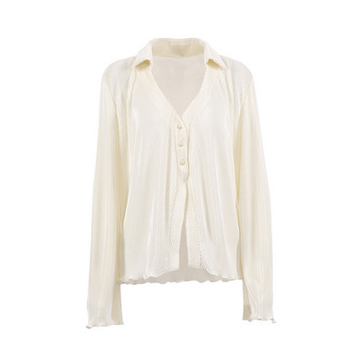 Dámska súprava CM.YAYA s dlhým rukávom, košeľa, kabát, široké nohavice, voľná ležérna tepláková súprava, skladaný dvojdielny set, pyžamový outfit na fitness