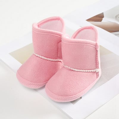 Talvised beebijalatsid, soliidsed, soojad pluss sametist libisemisvastased esimesed jalutuskäijad beebivoodijalatsid, puuvillased lumesaapad