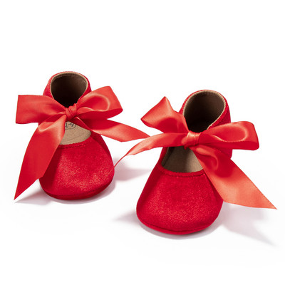 Dievčenské princeznovské topánky pre batoľatá, protišmykové, ploché, s mäkkou podrážkou, bavlnené, gumené, do postieľky, krásne veľké chodítka s motýľovým uzlom, 0 – 18 mesiacov