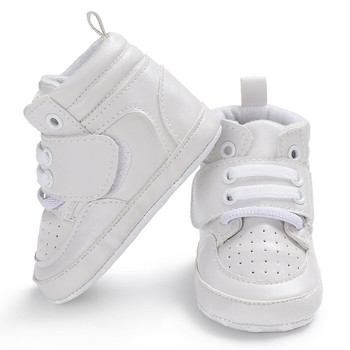 Момчета и момичета, Бебешки обувки Бяла тематика Ежедневни спортни обувки First Walker Bed Shoes Комфортни меки подметки Обувки за малко дете Обувки за бебешки душ