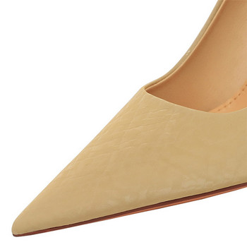 Обувки BIGTREE Есенни дамски помпи Черни зелени модни високи токчета Дамски обувки с остри пръсти Офис обувки Парти комфортни токчета 2022 г.