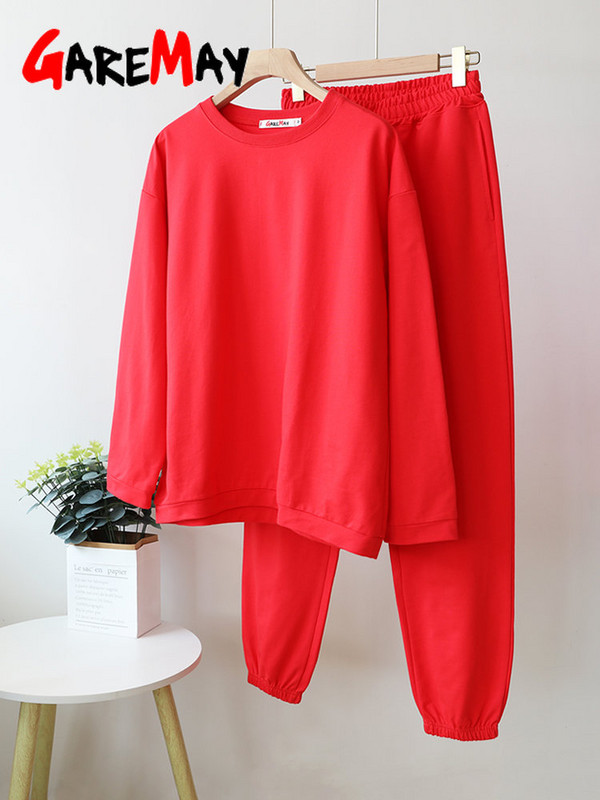 Άνοιξη 2023 Γυναικεία βαμβακερή αθλητική φόρμα oversize Classic Casual σετ δύο τεμαχίων Γυναικεία μπλε στολή Μασίφ μόδα Γυναικείο κοστούμι δύο τεμαχίων