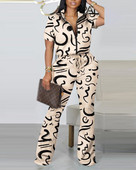 Jar a leto 2023 Módna potlač Dvojdielna súprava pre ženy Ležérny športový štýl Zips Top Tepláky Dvojdielna súprava pre ženy