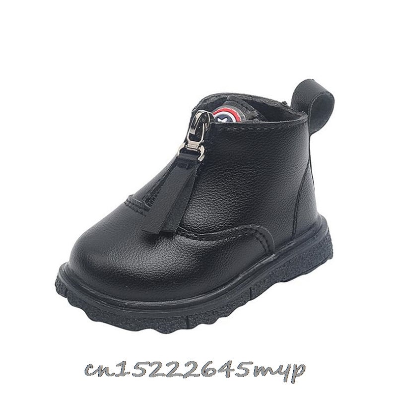 Laste karusnahast kingad poistele Sügis Talv Uued Korea nahast poolsaapad 0-2 aastased tüdrukud Nahast soojad puuvillased saapad Parim kingitus