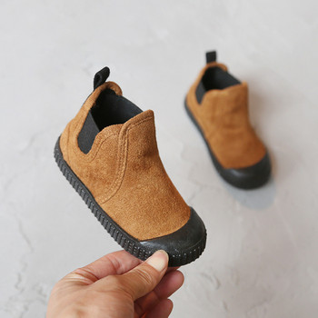 Χειμώνας 2023 Νέα παιδικά ζεστά βαμβακερά παπούτσια Μόδα Απλές παιδικές μπότες 2~7 χρονών για αγόρια και κορίτσια Ψηλές μπότες χιονιού