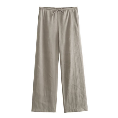 TRAF 2023 Jesenné dámske minimalistické saká a nohavice, módne kancelárske saká s mašľou a dámske nohavice so širokými nohavicami, jarné dámske obleky