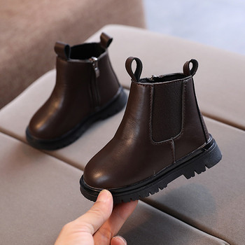 2021 Нови есенни зимни обувки Детски ботуши Maritn Момчета Момичета Водоустойчиви нехлъзгащи се боти до глезена Детски кожени обувки