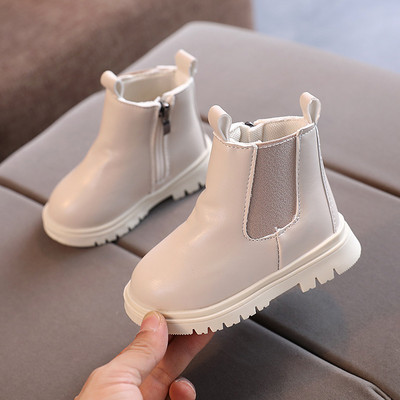 2021 New Autumn Winter Shoes Children Maritn Boots  Boys Girls Waterproof Non-slip Ankle Boots Kids Leather Shoes