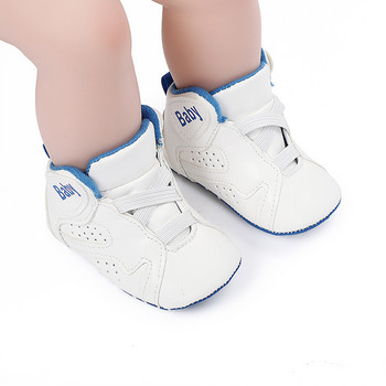Нови бебешки обувки Момче момиче Обувки Баскетболни спортни обувки High Gang Мека подметка Новородено малко дете Бебешки обувки за първи проходилки Бебешки обувки за креватче