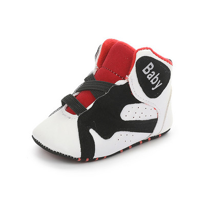 Topánky pre novorodencov, chlapčenské a dievčenské topánky, basketbalové športové topánky s vysokou podrážkou a mäkkou podrážkou, topánky do postieľky pre prvé chodítka pre novorodencov a batoľatá.