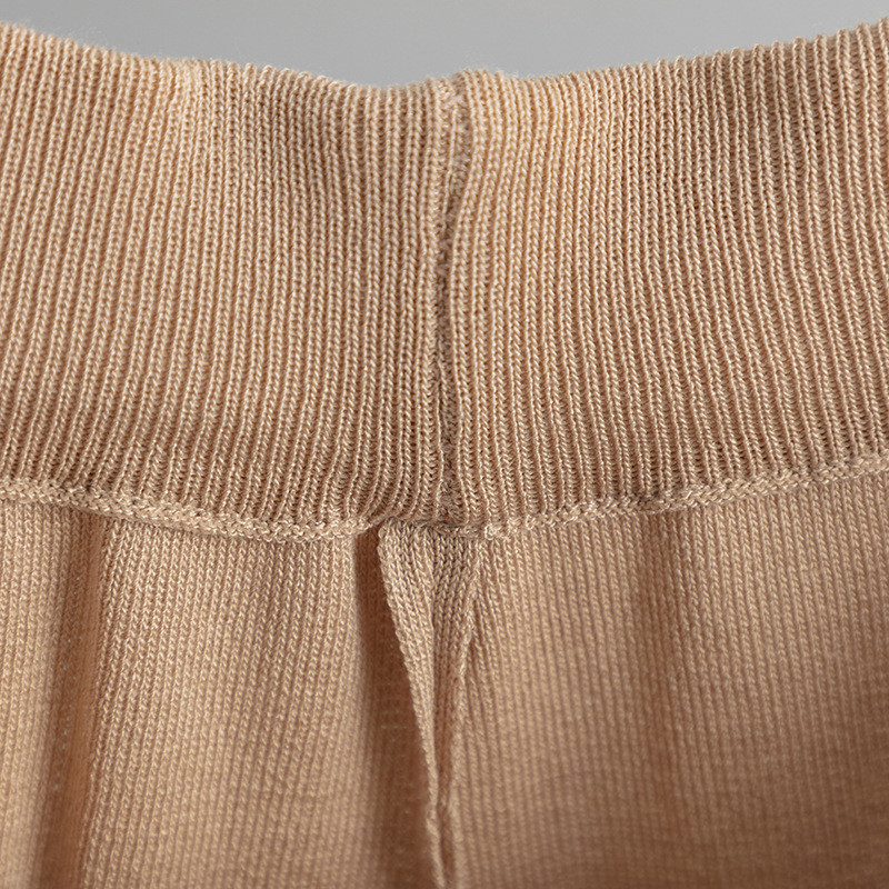 GIGOGOU Základná jar/leto Dámska pletená tepláková súprava s krátkym rukávom, dvojdielna nohavicová súprava, dámske voľné tričko