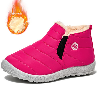 Nové zimné detské snehové čižmy, nepremokavé, protišmykové, plyšové, teplé, hrubé bavlnené topánky, chlapčenské a dievčenské ležérne topánky pre deti a dievčatá.