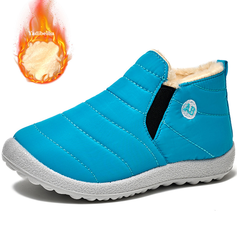 Nové zimné detské snehové čižmy, nepremokavé, protišmykové, plyšové, teplé, hrubé bavlnené topánky, chlapčenské a dievčenské ležérne topánky pre deti a dievčatá.