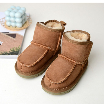 100% prirodna ovčja vuna Zimske dječje cipele Čizme za dječake i djevojčice Prava koža Meka topla čizme za snijeg Tople čizme za djevojčice