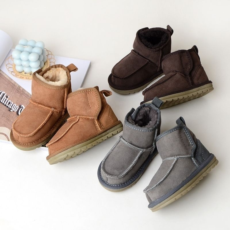 100% prirodna ovčja vuna Zimske dječje cipele Čizme za dječake i djevojčice Prava koža Meka topla čizme za snijeg Tople čizme za djevojčice