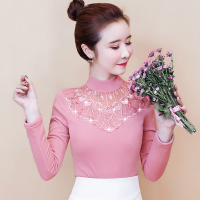 Bluză cu mânecă lungă, broderie la modă de toamnă pentru femei, 2020, ocazional, elegantă, plus bluze din catifea, cămașă Bluza A368