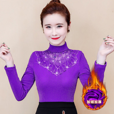 Bluză cu mânecă lungă, broderie la modă de toamnă pentru femei, 2020, ocazional, elegantă, plus bluze din catifea, cămașă Bluza A368