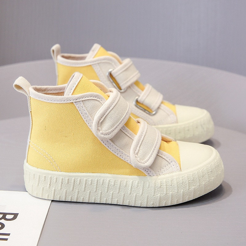 Najotmjenije patchwork platnene cipele za djecu Slatke šarene ulične cipele za djecu Dječje jesenske visoke cipele Čizme za djevojčice s ravnim potplatom E07314