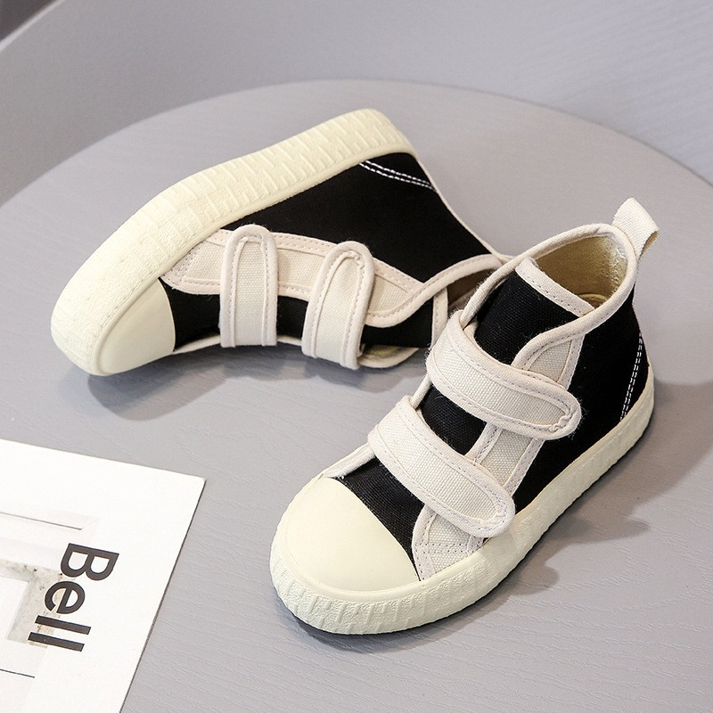 Najotmjenije patchwork platnene cipele za djecu Slatke šarene ulične cipele za djecu Dječje jesenske visoke cipele Čizme za djevojčice s ravnim potplatom E07314