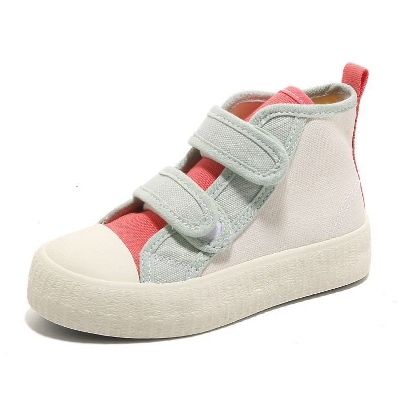 Najotmjenije patchwork platnene cipele za djecu Slatke šarene ulične cipele za djecu Dječje jesenske visoke cipele Čizme za djevojčice s ravnim potplatom E07314