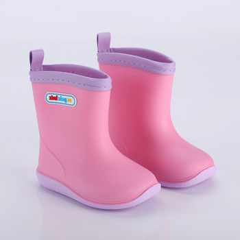 Παιδικά λαστιχένια μποτάκια βροχής για κορίτσια Αντιολισθητικές μπότες Βρεφικά αγόρια αδιάβροχα παπούτσια ζεστά παιδικά μποτάκια βροχής Αφαιρούμενο βαμβακερό κάλυμμα