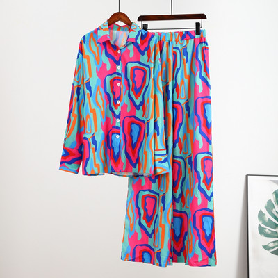 Laia säärega püksid, kaheosalised komplektid, komplektid naiste kevad-sügis pikkade varrukatega särgi ülikond vabaaja 2 tk. komplekt naistele