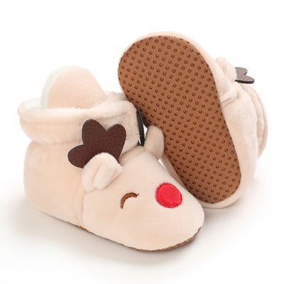 Soojad jõulud väikelapsele Esimesed jalutuskärud Talvised Poistele Tüdrukute Kingad 0–18 kuud Xmas Cosplay Armsad multifilmi Beebi pehmed kingad