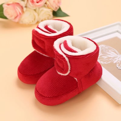 Soojad jõulud väikelapsele Esimesed jalutuskärud Talvised Poistele Tüdrukute Kingad 0–18 kuud Xmas Cosplay Armsad multifilmi Beebi pehmed kingad